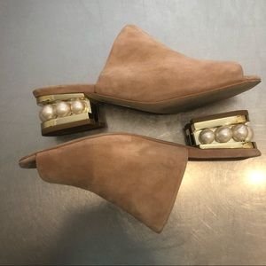 Jeffrey Campbell Artica Blush Suede Sandals Sz 9.5